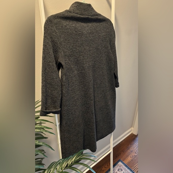 Everly Charcoal Mock Neck Sweater Dress - Picture 10 of 12